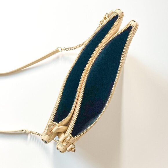 SANDRO Addict dual-pocket crossbody bag, Yellow - Picture 12 of 14